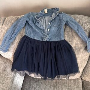 Denim and Navy Tulle Dress